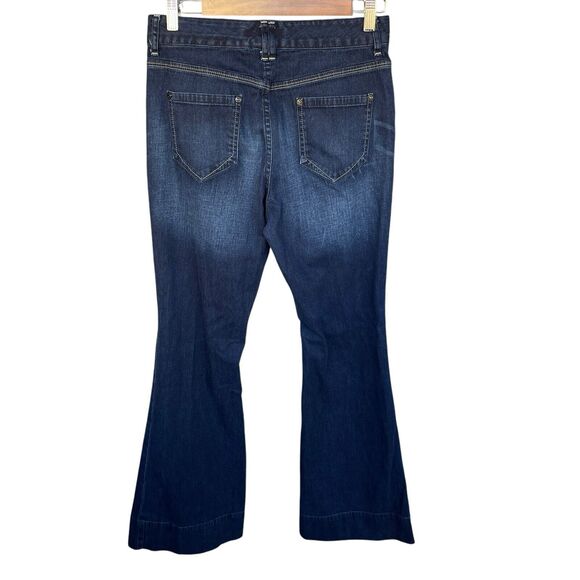Mossimo Flare Jeans Womens Size 8 Premium Denim Blue Y2K Double Loop - Picture 2 of 11